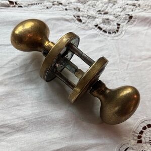 Vintage Brass Door Knob Set